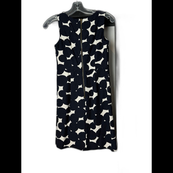 Ann Taylor Loft Women's Size 00P Linen Dress Polka Dot Navy White Knee Length - Picture 5 of 9